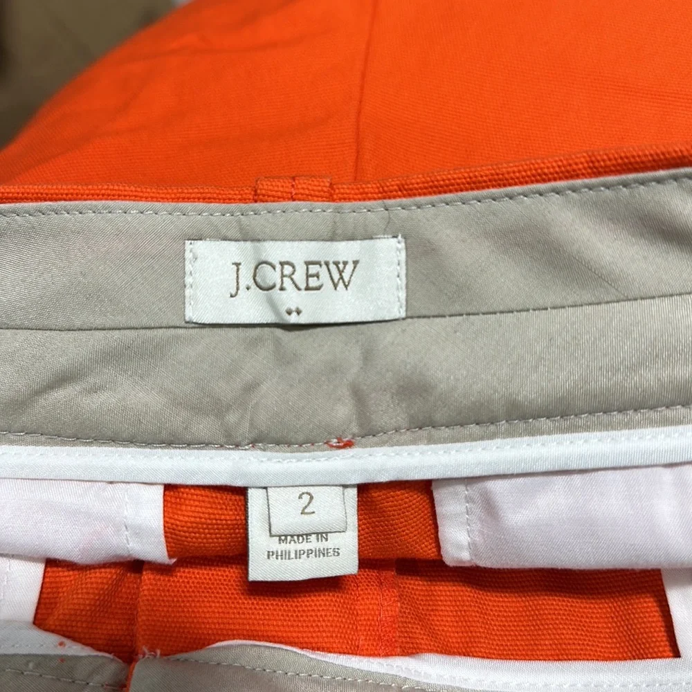 j.Crew orange zip front shorts / Size 2 / Q-63‎